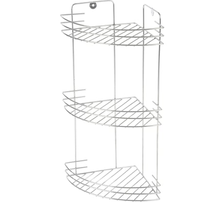 Угловая полка Рыжий кот трехъярусная Vento 19*19*41 см хром 310847