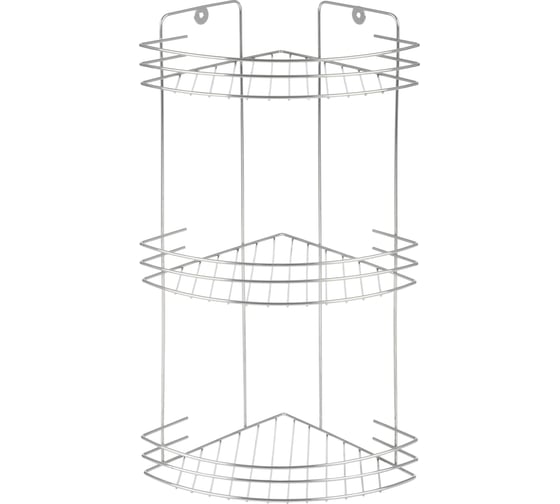 Угловая полка Рыжий кот трехъярусная Vento 19*19*41 см хром 310847