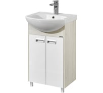 Тумба AQUATON БЕККА 50 белый/дуб Сомерсет для раковины SMILE-50 1A210801BAC20 00045164