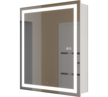 Зеркало-шкаф для ванной Uperwood с подсветкой Tanos_60*70 см, LED подсветка, белое ZTanos60w