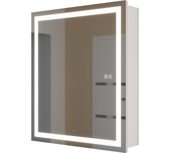 Зеркало-шкаф для ванной Uperwood с подсветкой Tanos_60*70 см, LED подсветка, белое ZTanos60w 1