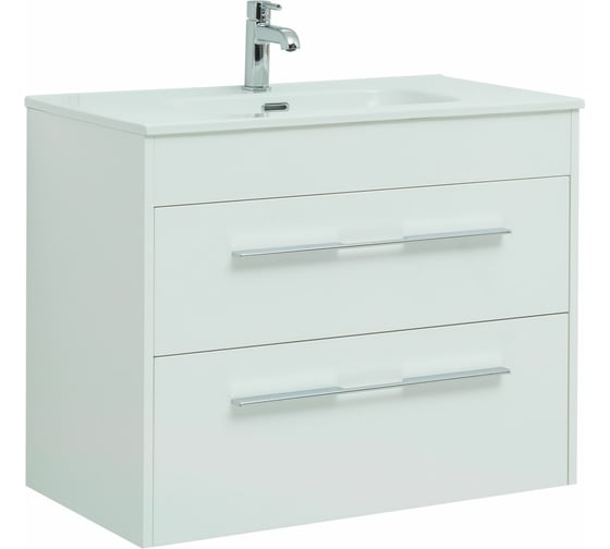 Тумба Aquanet Августа 100 Flat, белый глянец 00277509