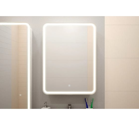 Зеркало-шкаф ELLIOTT (Tulip LED) 600x800, LED-подсветка, сенсорный выключатель MBK018