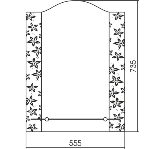 Зеркало MIXLINE "Азалия" 555х735 с полкой 548524