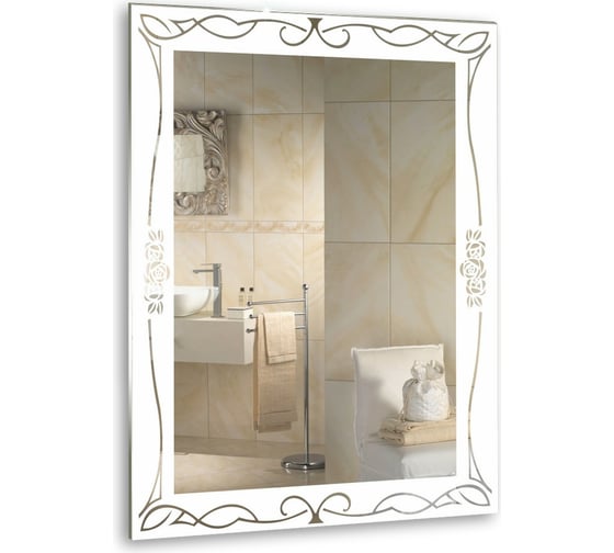 Зеркало MIXLINE "Ампир" 535х750 мм пескоструйный рисунок 547309 1