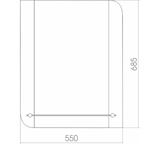 Зеркало MIXLINE "Юнона" 550х685 с полкой 525379