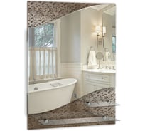 Зеркало MIXLINE "Обсидиан" 495х690 2 полки 548533