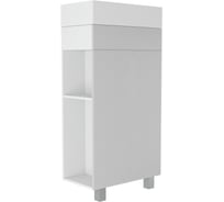 Тумба для ванной MIXLINE "Мини - 40" серая, левая, полки слева, под умывальник Sky 40 ПВХ 548302