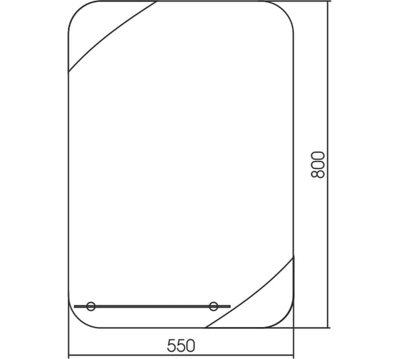 Зеркало MIXLINE "Аргус" 550х800 с полкой 548528