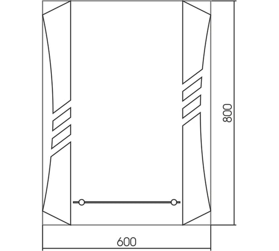 Зеркало MIXLINE "Цитрин" 600х800 с полкой 548540