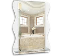 Зеркало MIXLINE "Лацио" 550х750 с полкой и фацетом 547326