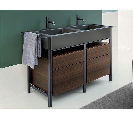 Стальной каркас CIELO NARCISO Doppio 113х50x66.5 см, черный матовый NASTD NM