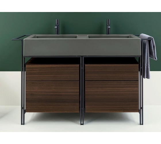Стальной каркас CIELO NARCISO Doppio 113х50x66.5 см, черный матовый NASTD NM