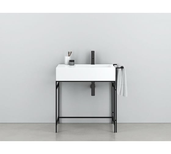 Структура для раковины CIELO NARCISO Mini 76х50 см, цвет черный NASTMNM 1