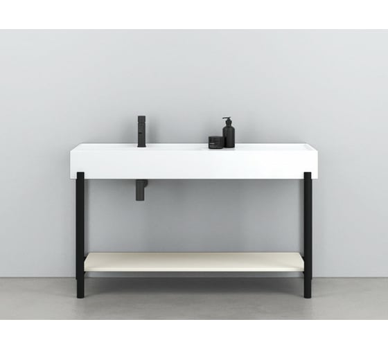 Рама для раковины CIELO PLINIO 145х48х71 см, цвет matt black PNST NM 1