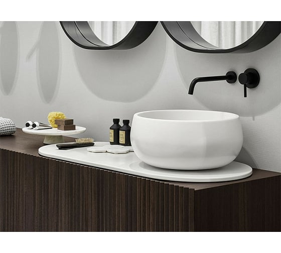 Керамическая столешница CIELO DELFO цвет Gloss White DEPIO
