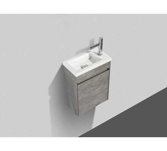 Подвесная база под раковину BelBagno PIETRA Stucco Cemento MINI-460-1A-SO-SCM-L