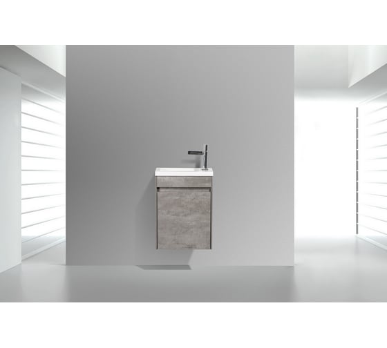 Подвесная база под раковину BelBagno PIETRA Stucco Cemento MINI-400-1A-SO-SCM-R