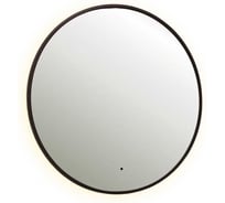 Зеркало DREJA SHINE, 80x80 см, металлическая рама, черный, бесконтактный сенсор, LED-подсветка, диммер 99.2050