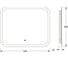 Зеркало с матированием и LED-подсветкой DEFESTO 15W (50x40 см) (ИК - выключатель) (Теплый белый свет) DF 3811RH 2