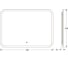 Зеркало с матированием и LED-подсветкой DEFESTO 21W (70x50 см) (ИК - выключатель) (Теплый белый свет) DF 3814RH 2