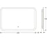 Зеркало с матированием и LED-подсветкой DEFESTO 17W (60x40 см) (ИК - выключатель) (Теплый белый свет) DF 3812RH 2