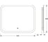 Зеркало с матированием и LED-подсветкой DEFESTO 15W (50x40 см) (ИК - выключатель) (Нейтральный белый свет) DF 3801RH 2