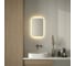 Зеркало с матированием и LED-подсветкой DEFESTO 17W (40x60 см) (ИК - выключатель) (Теплый белый свет) DF 3812R 3