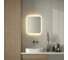 Зеркало с матированием и LED-подсветкой DEFESTO 19W (50x60 см) (ИК - выключатель) (Теплый белый свет) DF 3813R 3