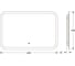 Зеркало с матированием и LED-подсветкой DEFESTO 17W (60x40 см) (ИК - выключатель) (Нейтральный белый свет) DF 3802RH 2