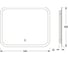 Зеркало с матированием и LED-подсветкой DEFESTO 15W (50x40 см) (Сенсорный выключатель) (Теплый белый свет) DF 3811SH 2