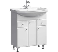 Тумба под умывальник AQWELLA Барселона-Люкс Стиль 750 на ножках, с двумя ящиками и корзиной Ba-L.01.07.К, ТМ «AQWELL BA0107K