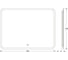 Зеркало с матированием и LED-подсветкой DEFESTO 25W (80x60 cm) (Сенсорный выключатель) (Теплый белый свет) DF 3817SH 2