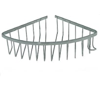 Полочка ООО ПКФ Сварком 22см одинарная, угловая, овальная, решётка из нержавеющей стали (уп/1шт) СанТех s066461
