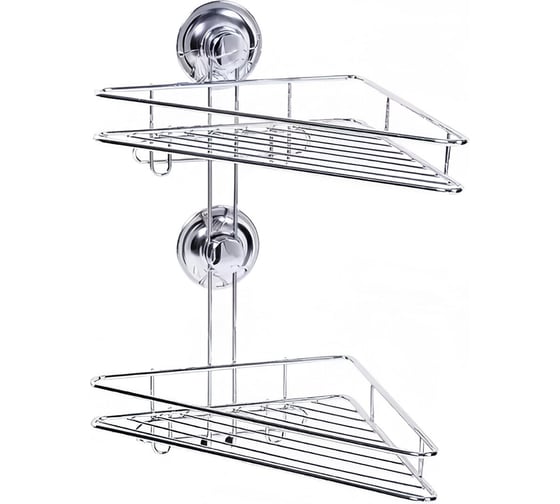 Полка ООО ПКФ Сварком 2-я, угловая нерж.сталь на вакуум. присоске (уп/1шт) СанТех s051331 1
