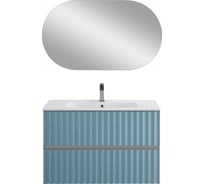 База под раковину подвесная Art&Max ELEGANT с двумя выкатными ящиками, с LED подсветкой ручек. Ниагара AM-ELEGANT-900-2C-SO-NG-P