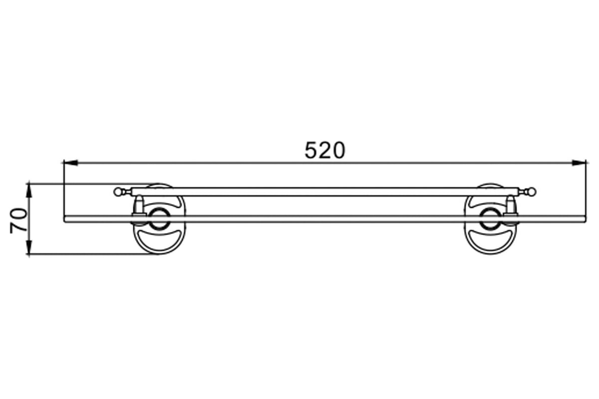 Полка стеклянная f1907 frap