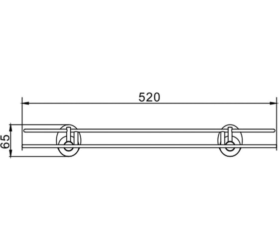 Стеклянная полка Frap 1-ярус F1607-1 514782