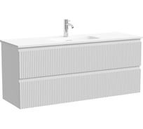 Тумба подвесная Sancos Snob R 1195х390х500, c двумя ящиками оснащенными доводчиками, Bianco SNR120/39W