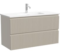 Тумба подвесная Sancos Snob R 890х390х500, c двумя ящиками оснащенными доводчиками, Beige Soft SNR90/39CE