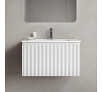 Тумба подвесная Sancos Snob R 1.0, 690×445×406 мм, с одним ящиком с доводчиками, Bianco SNR1.070W