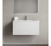 Тумба подвесная Sancos Snob R 1.0, 790×445×406 мм, с одним ящиком с доводчиками, Bianco SNR1.080W