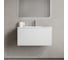 Тумба подвесная Sancos Snob R 1.0, 790×445×406 мм, с одним ящиком с доводчиками, Bianco SNR1.080W 1