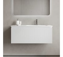 Тумба подвесная Sancos Snob R 1.0, 995×445×406 мм, с одним ящиком с доводчиками, Bianco SNR1.0100RW