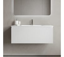 Тумба подвесная Sancos Snob R 1.0, 995×445×406 мм, с одним ящиком с доводчиками, Bianco SNR1.0100W