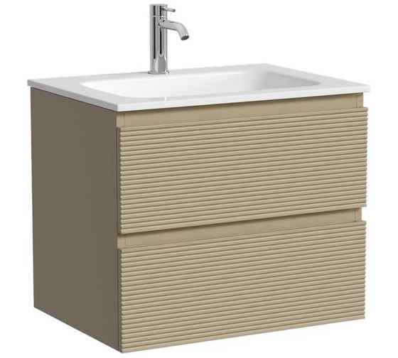 Тумба подвесная SANCOS Folk 590х445х500, c двумя ящиками оснащенными доводчиками, Капучино, арт. FL60CP 1