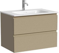 Тумба подвесная SANCOS Folk 690х445х500, c двумя ящиками оснащенными доводчиками, капучино, арт. FL70CP