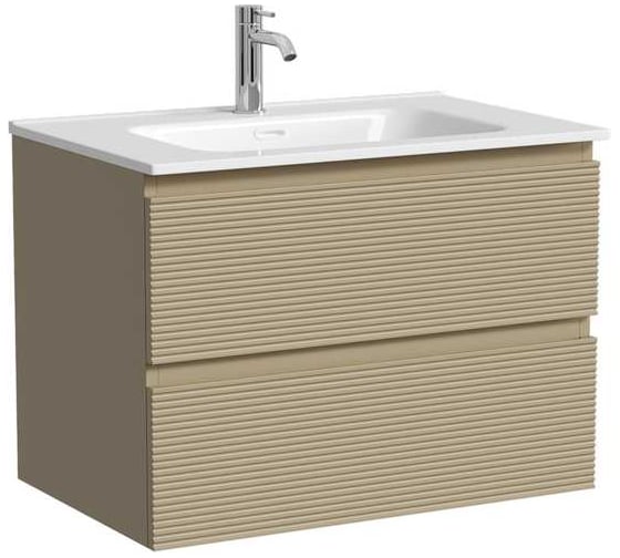 Тумба подвесная SANCOS Folk 690х445х500, c двумя ящиками оснащенными доводчиками, капучино, арт. FL70CP 1