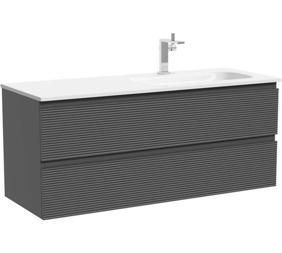 Тумба подвесная SANCOS Folk правая 1195х445х500, c двумя ящиками оснащенными доводчиками, Grey soft, арт. FL120RGS 1