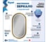 Зеркало настенное с подсветкой в ванную Iva Magic Gold 500х900 LED сенсор антипар Teymi T20621 ЦБ-00270895 3